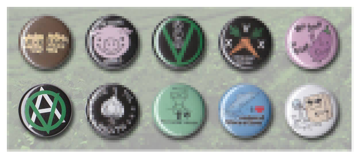 Matt Gauck - Design 06 - Circle A Circle V 1" button (image for) Matt Gauck - Design 06 - Circle A Circle V 1" button