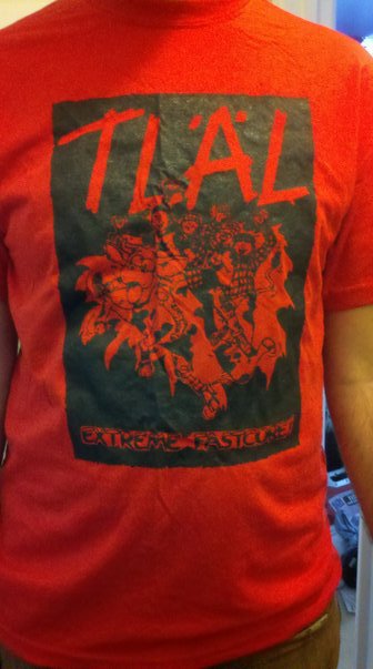 TLAL Extreme Fastcore Shirt - Red w/ Black Ink Small (image for) TLAL Extreme Fastcore Shirt - Red w/ Black Ink Small