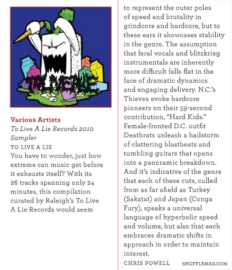 TLAL Sampler review in Shuffle Magazine