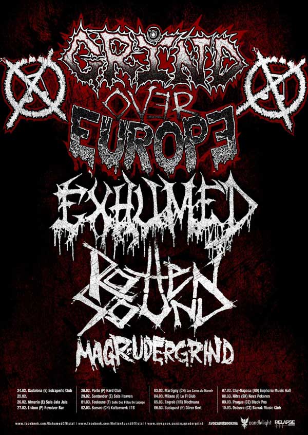 Magrudergrind - 2012 Euro Tour w/ Exhumed and Rotten Sound