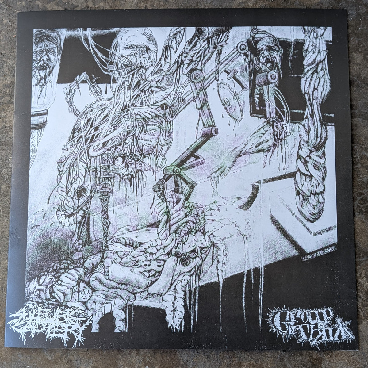 Sulfuric Cautery / Group Think - split 7"