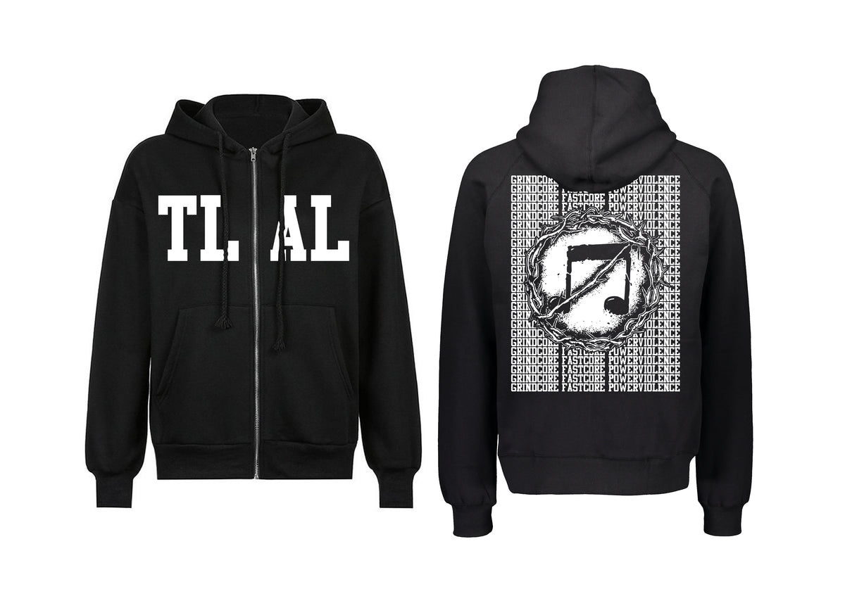 To Live A Lie Records - Grindcore Fastcore PV Zip Hoodie